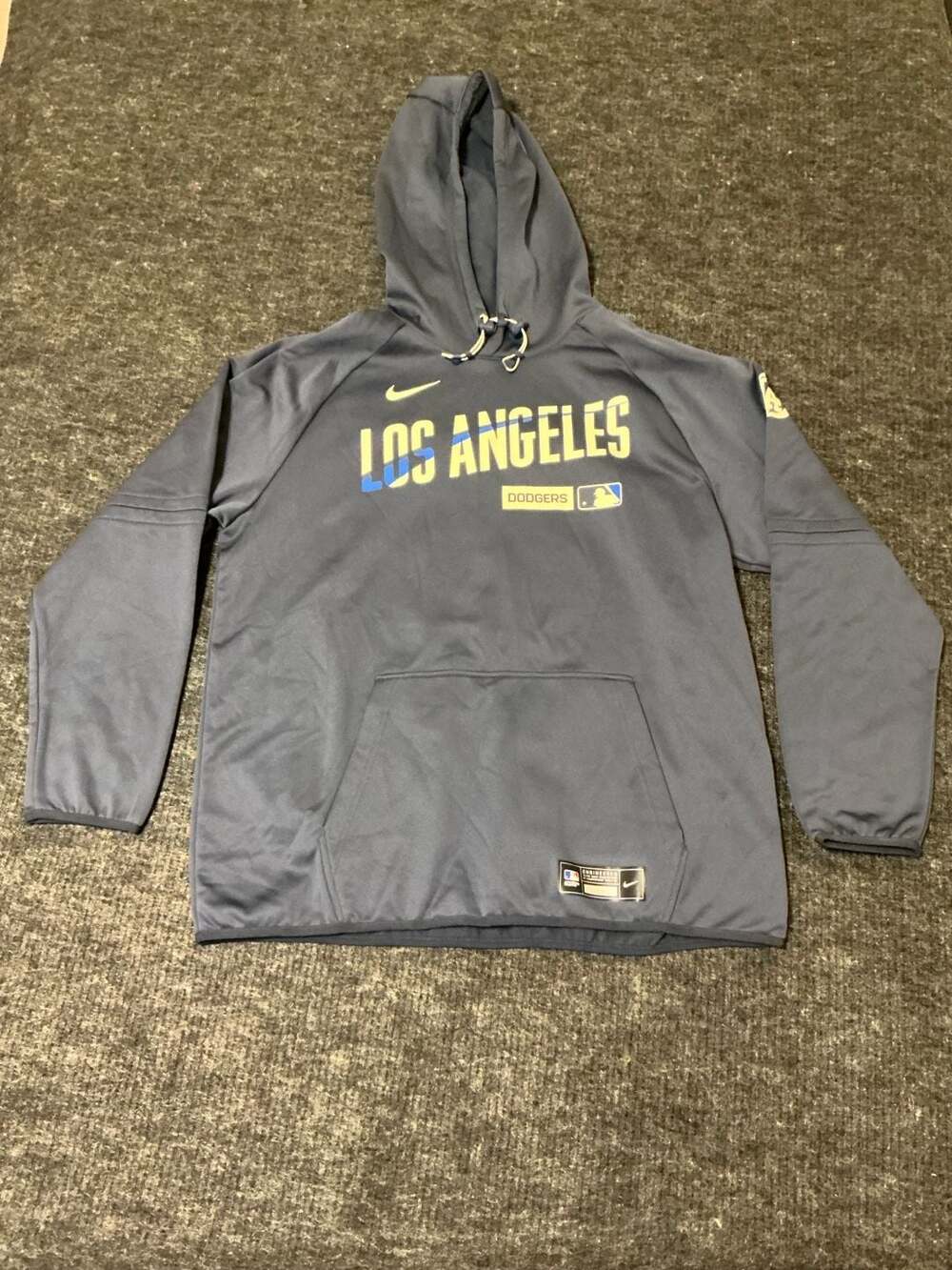 Nike Los Angeles Dodgers Authentic Collection Hoodie Mens Size Large Color Gray